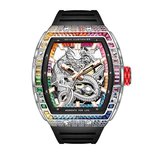 Rainbow Zircon Series - Skeleton Automatic Watch G78175
