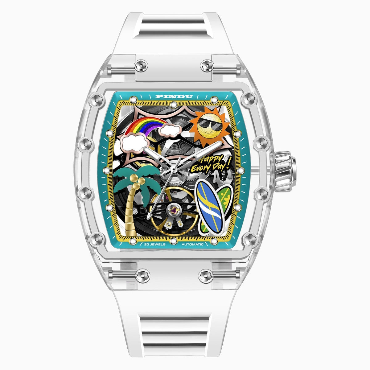 Cool Summer Sun-Kissed Transparency Watch