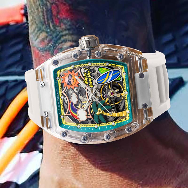 Cool Summer Sun-Kissed Transparency Watch