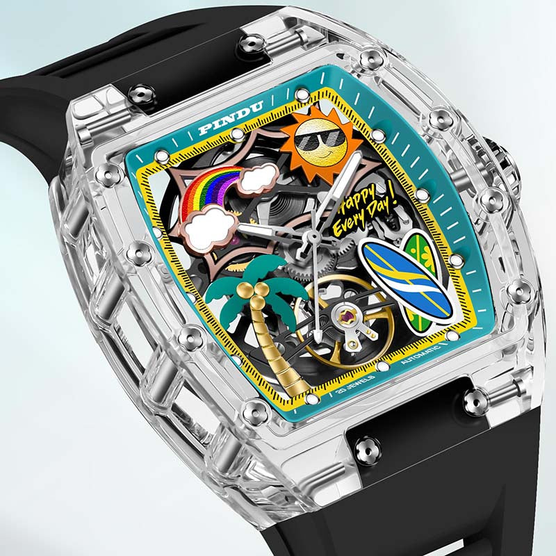 Cool Summer Sun-Kissed Transparency Watch