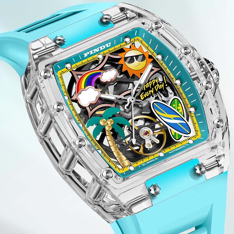 Cool Summer Sun-Kissed Transparency Watch