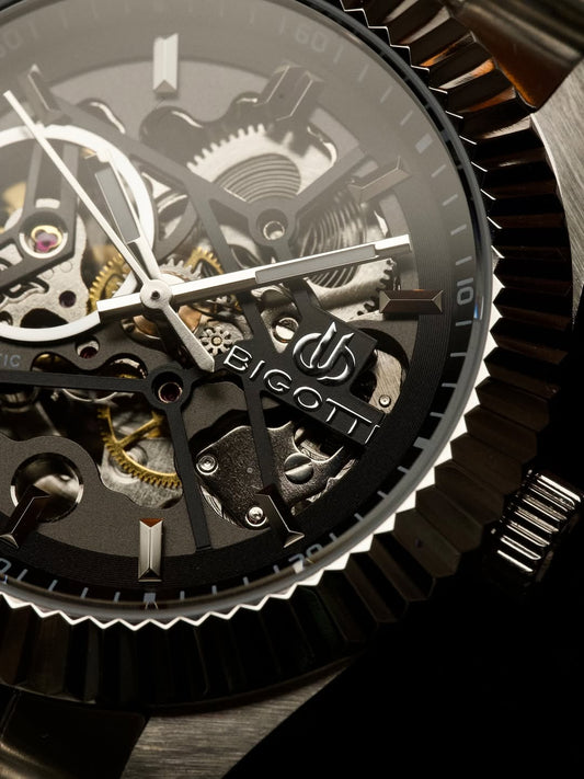 Bigotti Milano Men's Mechanical Automatic Skeleton Watch