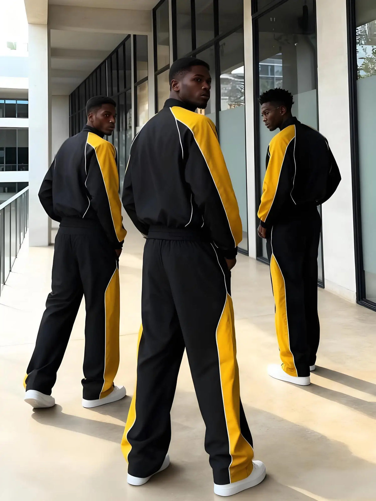 OEM Custom Men' Sets Sportwear Lightweight Zipper 100% Nylon Casual Outerwear Set Tracksuit for Men
