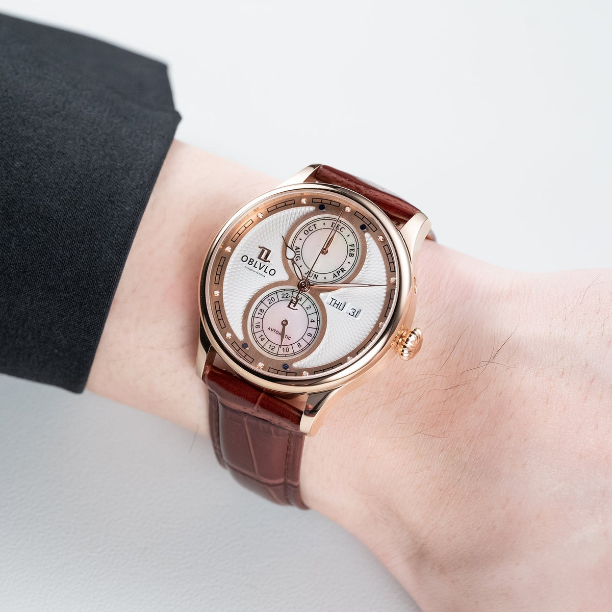 Mother of Pearl AM Vintage Dress Design Automatic Watch