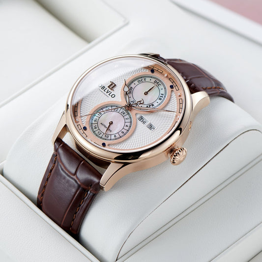 Mother of Pearl AM Vintage Dress Design Automatic Watch
