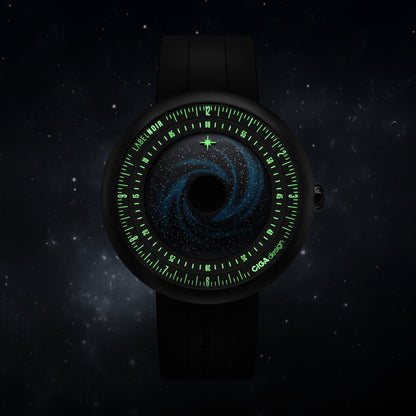 Label Noir Automatic Watch Blue Planet II · Black Star Edition