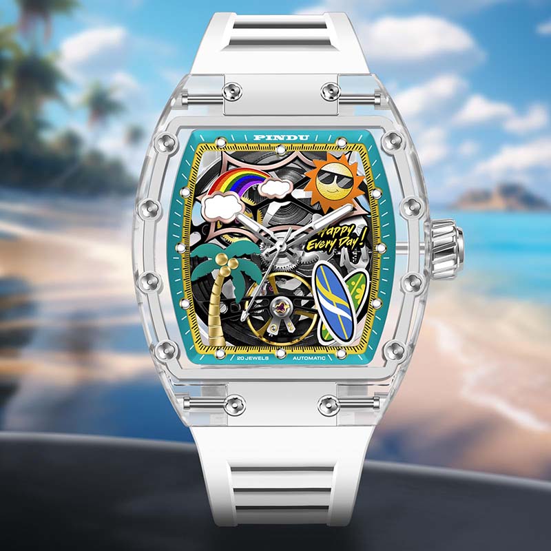 Cool Summer Sun-Kissed Transparency Watch