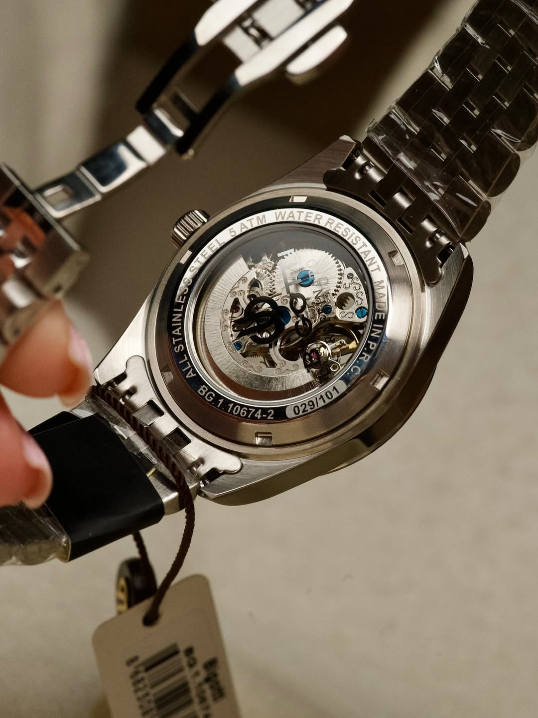 Bigotti Milano Men's Mechanical Automatic Skeleton Watch