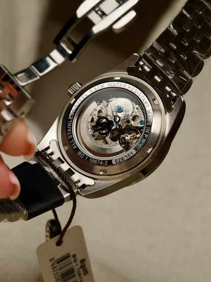 Bigotti Milano Men's Mechanical Automatic Skeleton Watch