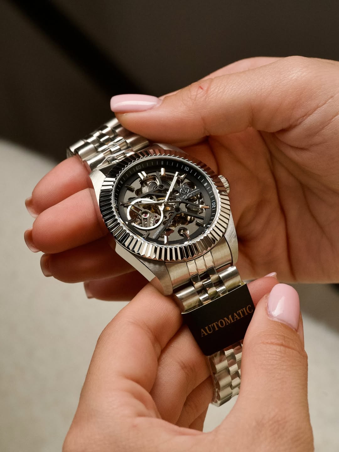 Bigotti Milano Men's Mechanical Automatic Skeleton Watch