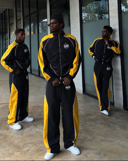 OEM Custom Men' Sets Sportwear Lightweight Zipper 100% Nylon Casual Outerwear Set Tracksuit for Men