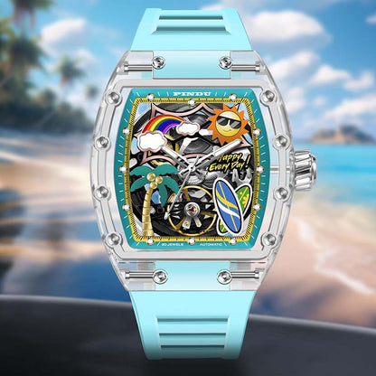 Cool Summer Sun-Kissed Transparency Watch